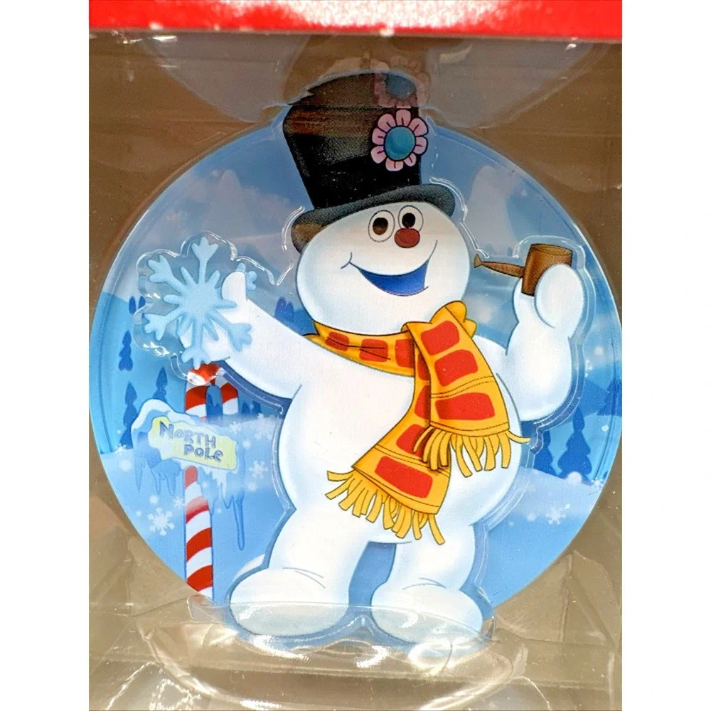 Y2K Frosty the Snowman Seasons From Hallmark Round Ornament New In Box‎